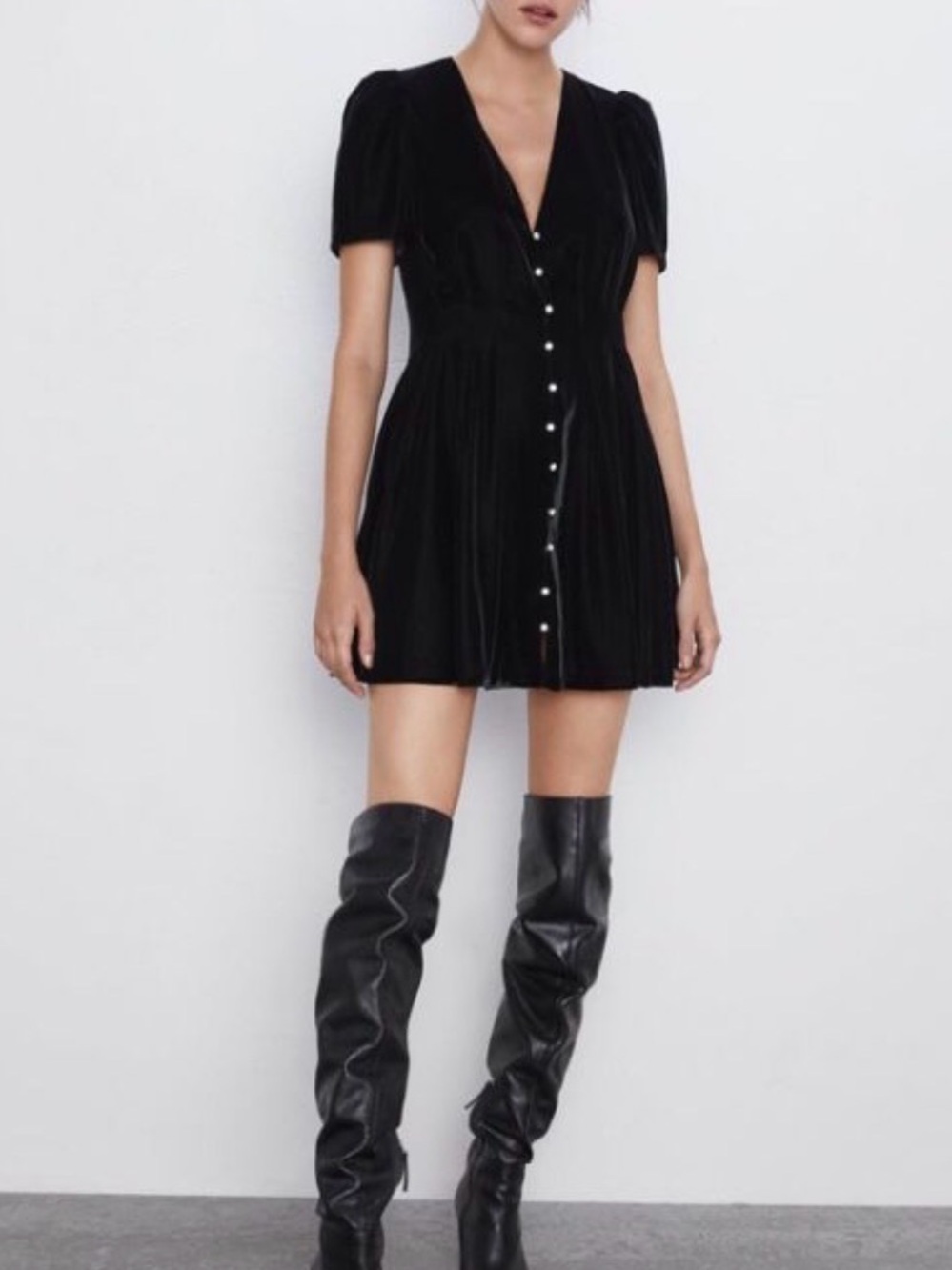 Black Velvet Zara Mini Dress